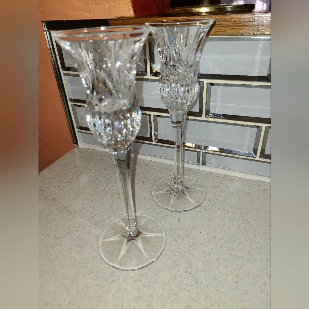 Elegant Crystal Candle Holders - Picture 4 of 6